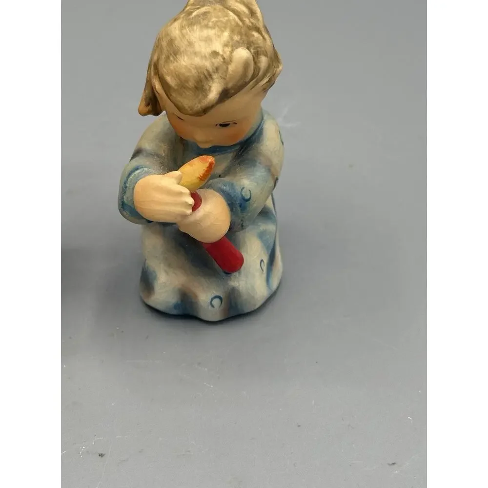 Vintage Hummel Goebel W Germany Blue Angel w Candle Figurine 3”